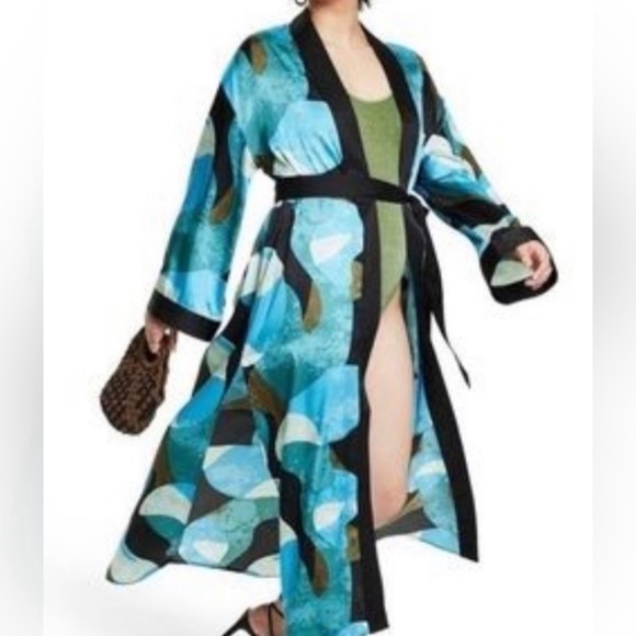 NWOT Fe Noel x Target Mixed Paint Print Cover-Up - Picture 1 of 10